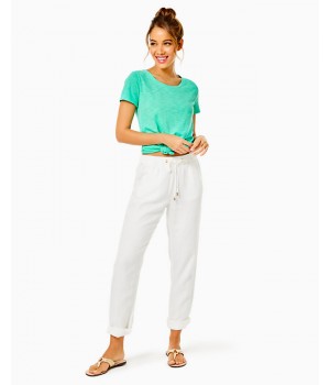 31&quot; Taron Mid-Rise Linen Pant