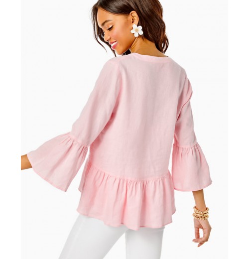 Bekah 3/4 Sleeve Linen Top