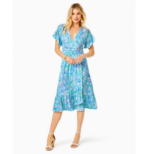 Juliet Ruffle Midi Dress