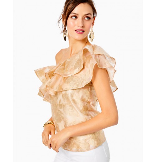 Trixie One-Shoulder Ruffle Top