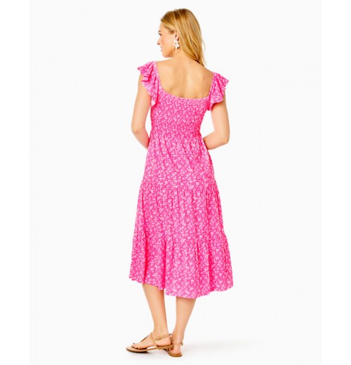 Jilly Smocked Midi Dress