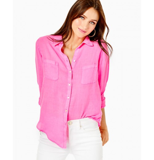 Sea View Button Down Top