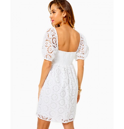 Kay Short Sleeve Eyelet Dress