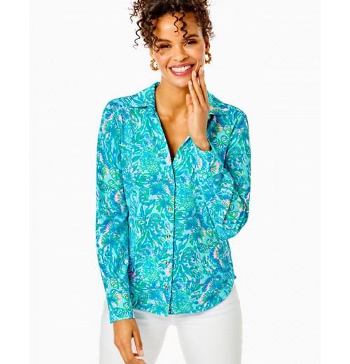 UPF 50+ ChillyLilly Marlena Button Down Top